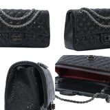 Genuine Caviar Leather Classic Flap Bag | Chain Strap Lock Bag, Leather Shoulder Purse, Diamond and V Geometric