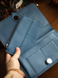 Genuine Cowhide Leather Passport Wallet | Handcrafted Large Phone Clutch & Card Holder