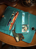 Genuine Cowhide Leather Passport Wallet | Handcrafted Large Phone Clutch & Card Holder