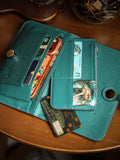 Genuine Cowhide Leather Passport Wallet | Handcrafted Large Phone Clutch & Card Holder