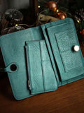 Genuine Cowhide Leather Passport Wallet | Handcrafted Large Phone Clutch & Card Holder
