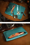 Genuine Cowhide Leather Passport Wallet | Handcrafted Large Phone Clutch & Card Holder