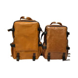 Genuine Full Grain Cowhide Leather Backpack for Men — Handmade Large Travel & Laptop Rucksack | 2 Sizes, 4 Colours | Tactical Buckle Design