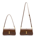 Genuine Leather Baguette Bag | Minimalist Shoulder Bag | Timeless Women's Crossbody Bag