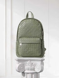 Hand-Woven Italian Lambskin Leather Backpack, Luxury Rucksack for Men & Women