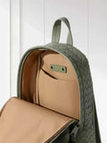 Hand-Woven Italian Lambskin Leather Backpack, Luxury Rucksack for Men & Women