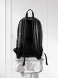 Hand-Woven Italian Lambskin Leather Backpack, Luxury Rucksack for Men & Women