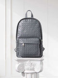 Hand-Woven Italian Lambskin Leather Backpack, Luxury Rucksack for Men & Women