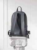 Hand-Woven Italian Lambskin Leather Backpack, Luxury Rucksack for Men & Women