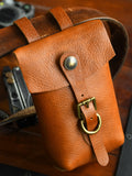 Handcrafted Full Grain Leather Belt Pouch | Cowhide Phone Holster | Outdoor EDC Waist Bag for Men
