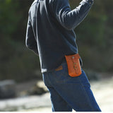 Handcrafted Full Grain Leather Belt Pouch | Cowhide Phone Holster | Outdoor EDC Waist Bag for Men