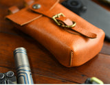 Handcrafted Full Grain Leather Belt Pouch | Cowhide Phone Holster | Outdoor EDC Waist Bag for Men