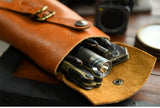 Handcrafted Full Grain Leather Belt Pouch | Cowhide Phone Holster | Outdoor EDC Waist Bag for Men