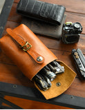 Handcrafted Full Grain Leather Belt Pouch | Cowhide Phone Holster | Outdoor EDC Waist Bag for Men