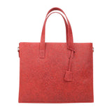 Handcrafted Full Grain Leather Briefcase with Floral Embossing, Vintage Laptop Tote Bag for Men & Women | Fits 16" Laptop | Leather Shoulder & Crossbody Work Bag or Weekend & Overnight Bags