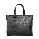 Handcrafted Full Grain Leather Briefcase with Floral Embossing, Vintage Laptop Tote Bag for Men & Women | Fits 16" Laptop | Leather Shoulder & Crossbody Work Bag or Weekend & Overnight Bags