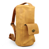 Handcrafted Full Grain Leather Round Barrel Bag | Men's Vintage Motorcycle Crossbody Sling Bag