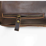 Handcrafted Full Grain Leather Round Barrel Bag | Men's Vintage Motorcycle Crossbody Sling Bag