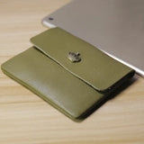 Handcrafted Full Grain Minimalist leather slim wallet for women, Classic coin purse gift #4