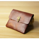 Handcrafted Full Grain Minimalist leather slim wallet for women, Classic coin purse gift #4