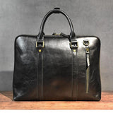 Handcrafted Italian Full Grain Leather Briefcase for Men | Luxury Executive Laptop & Business Satchel