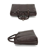 Handcrafted Italian Full Grain Leather Briefcase for Men | Luxury Executive Laptop & Business Satchel