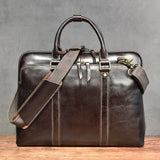 Handcrafted Italian Full Grain Leather Briefcase for Men | Luxury Executive Laptop & Business Satchel