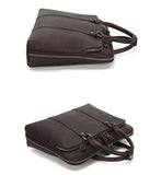 Handcrafted Italian Full Grain Leather Briefcase for Men | Luxury Executive Laptop & Business Satchel
