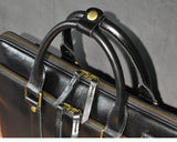 Handcrafted Italian Full Grain Leather Briefcase for Men | Luxury Executive Laptop & Business Satchel