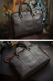 Handcrafted Italian Full Grain Leather Briefcase for Men | Luxury Executive Laptop & Business Satchel