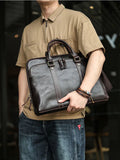 Handcrafted Italian Full Grain Leather Briefcase for Men | Luxury Executive Laptop & Business Satchel
