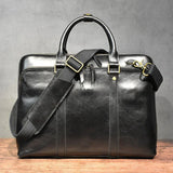 Handcrafted Italian Full Grain Leather Briefcase for Men | Luxury Executive Laptop & Business Satchel