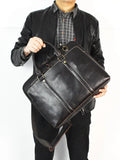 Handcrafted Italian Full Grain Leather Briefcase for Men | Luxury Executive Laptop & Business Satchel