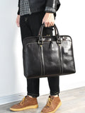 Handcrafted Italian Full Grain Leather Briefcase for Men | Luxury Executive Laptop & Business Satchel