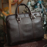 Handcrafted Italian Full Grain Leather Briefcase for Men | Luxury Executive Laptop & Business Satchel