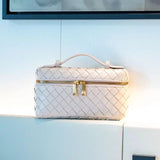 Handcrafted Lambskin Woven Crossbody and Handbag | Chic Women Lightweight Luxury Box Woven Bag