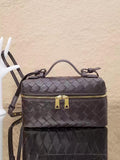 Handcrafted Lambskin Woven Crossbody and Handbag | Chic Women Lightweight Luxury Box Woven Bag