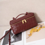Handcrafted Lambskin Woven Crossbody and Handbag | Chic Women Lightweight Luxury Box Woven Bag