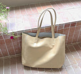 Handcrafted Leather Tote Bag | Grain Leather Large Tote Bag Yellow Colour, Birthday gift for her