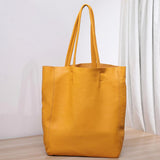 Handcrafted Leather Tote Bag | Grain Leather Large Tote Bag | Birthday gift for her, yellow, Shell Pink, Caramel, Black Blue Gift For Her