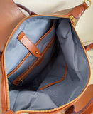 Handcrafted Luxury Women's Nylon Backpack, Large Laptop Bag, Waterproof Oxford Nylon with Cowhide Leather Trim