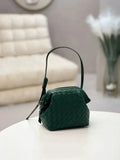Handcrafted Premium Lambskin Leather Intrecciato Crossbody Bag, Luxury Woven Small Purse