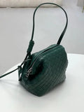 Handcrafted Premium Lambskin Leather Intrecciato Crossbody Bag, Luxury Woven Small Purse