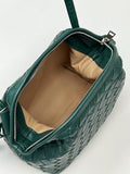 Handcrafted Premium Lambskin Leather Intrecciato Crossbody Bag, Luxury Woven Small Purse