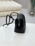 Handcrafted Premium Lambskin Leather Intrecciato Crossbody Bag, Luxury Woven Small Purse