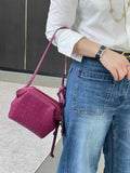 Handcrafted Premium Lambskin Leather Intrecciato Crossbody Bag, Luxury Woven Small Purse