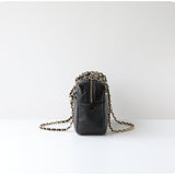 Handcrafted Quilted Suede Cowhide Camera Bag | Women's Chain Shoulder Bag with Turn-Lock Clasp