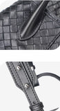Handcrafted Top-Grain Sheepskin Woven Tote Bag | Women's Luxury Soft Lambskin Leather Bucket Shoulder Bag