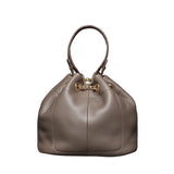 Handcrafted Top Grain Cowhide Leather Mini Bucket Bag | Women's Drawstring Chain Crossbody Purse