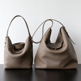 Handcrafted Top Grain Cowhide Leather Slouchy Bucket Bag | Women's Shoulder & Top-Handle Purse